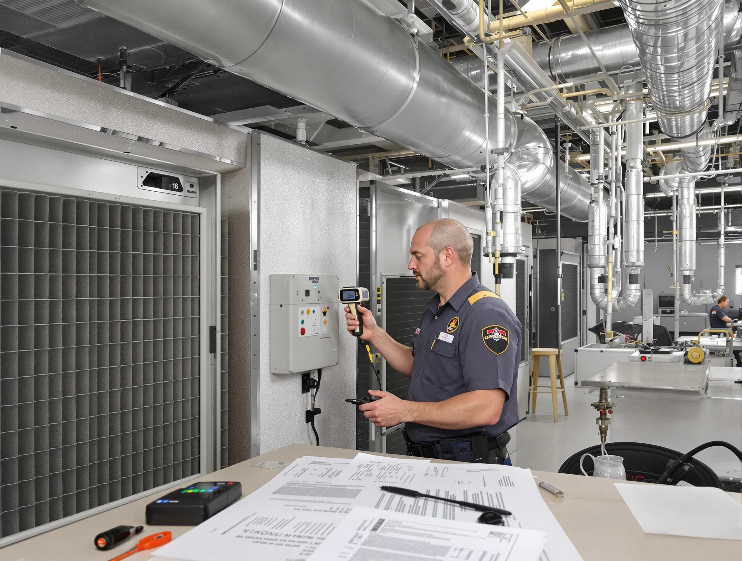 Professional filter system inspection by Baldwin Air Duct Cleaning in Baldwin