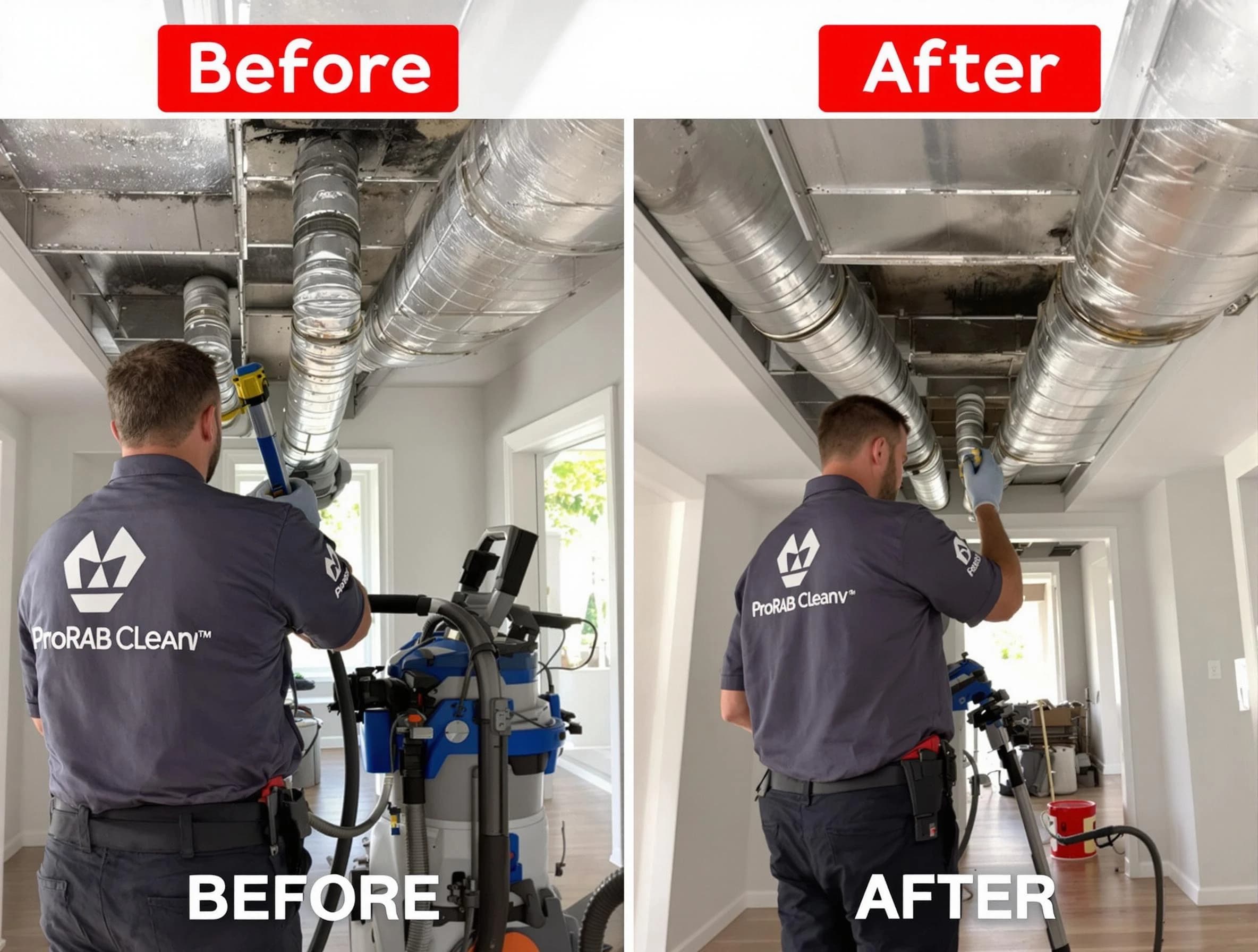 Baldwin Air Duct Cleaning expert performing thorough residential duct cleaning in a Baldwin home