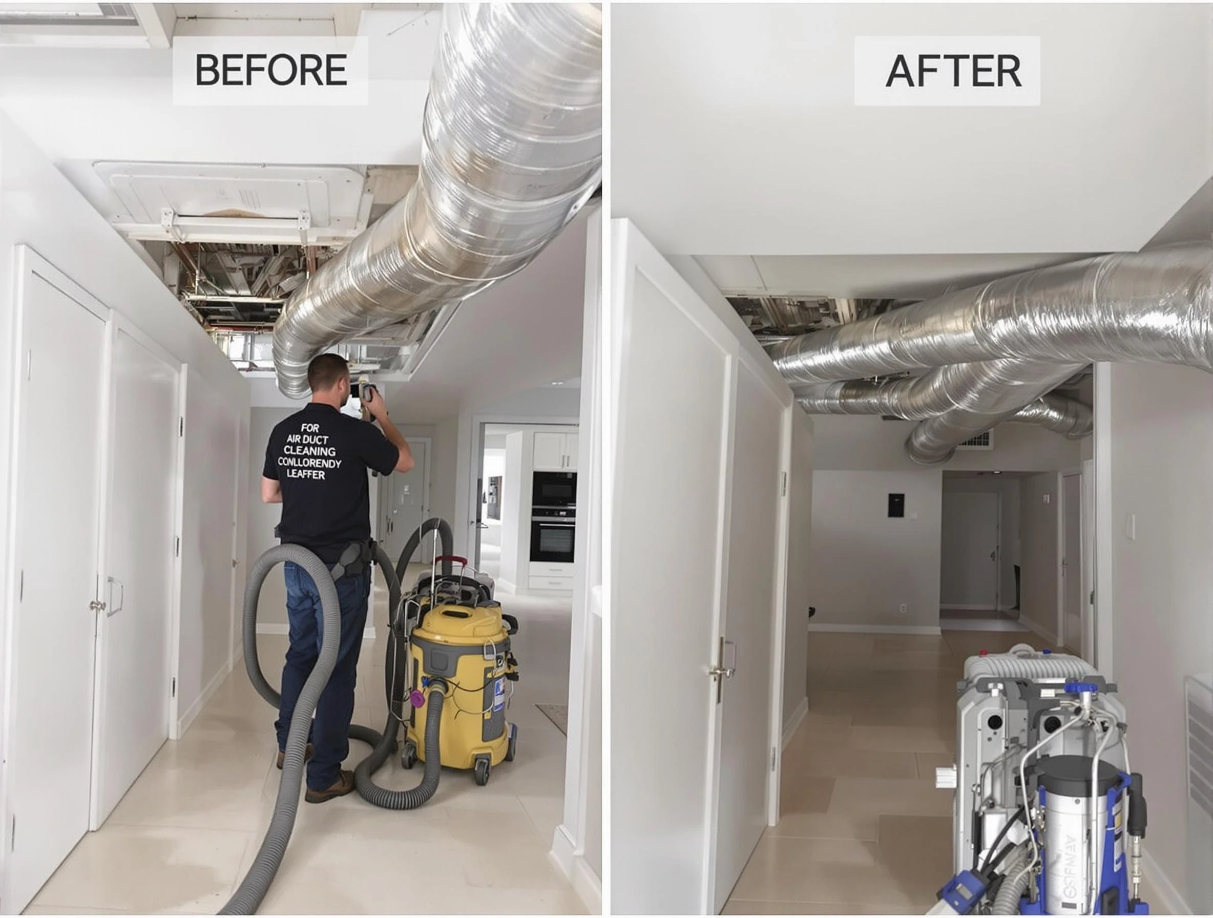 Baldwin Air Duct Cleaning professional performing thorough air duct cleaning in Baldwin
