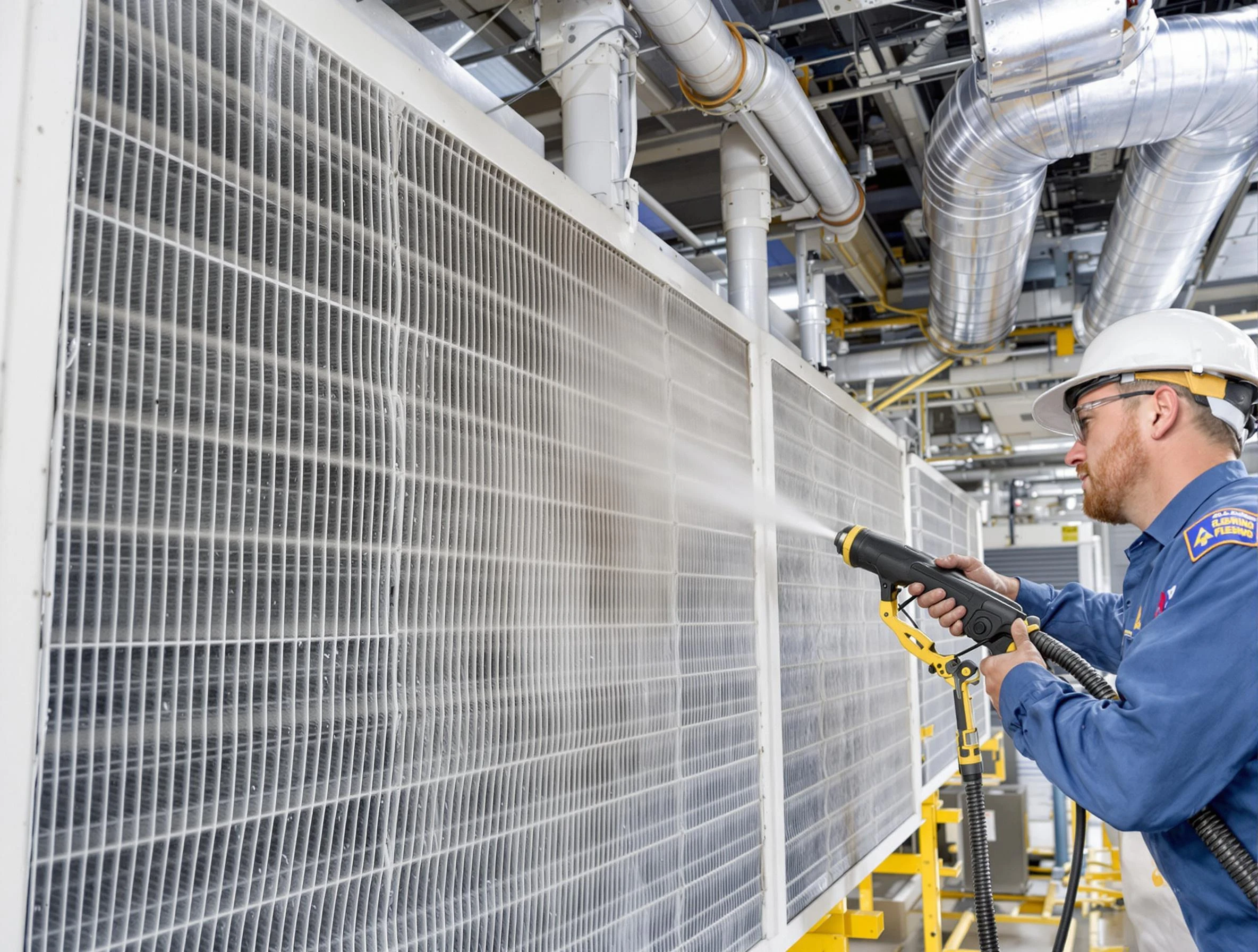 Professional commercial coil cleaning by Baldwin Air Duct Cleaning in Baldwin